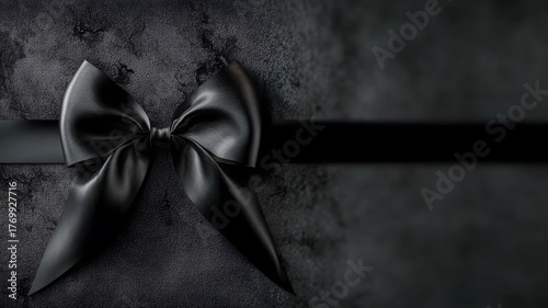 Luxury Black Satin Bow - High-End Gift Wrapping & Opulent Design Element