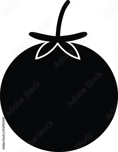 Fresh cherry tomato icon design for food and health projects