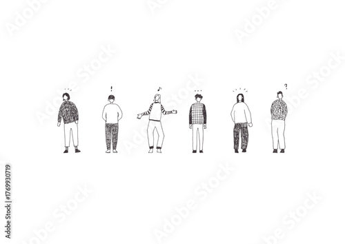 人物の手描きイラスト3