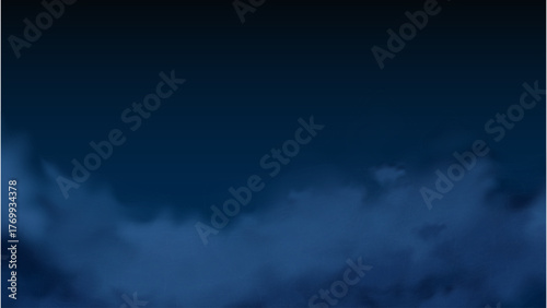 Mystical twilight clouds dance under a starlit sky during a serene evening