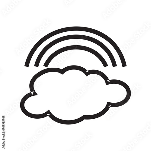 Rainbow Cloud Outline