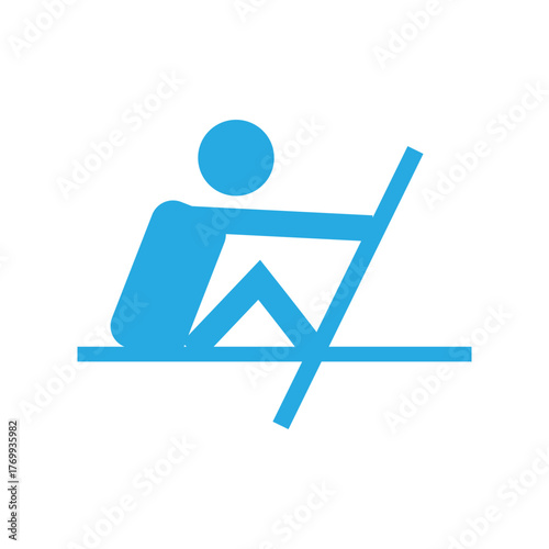 Man Sitting On Surface Icon
