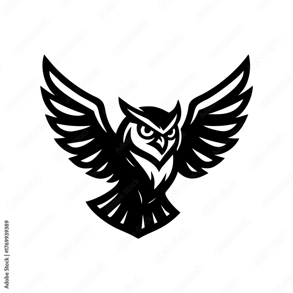 Obraz premium flying owl vector illustration