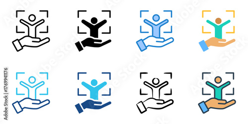 Body Image icon set multiple style collection 
