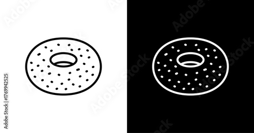 Bagel White Icon Set Design