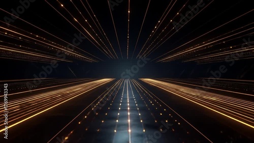 Abstract digital data stream background, futuristic technology.