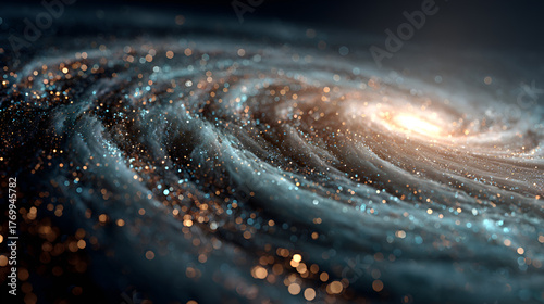 Mystical Swirling Galaxy in the Universe
