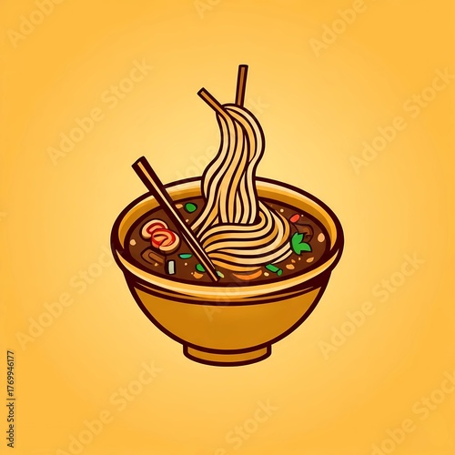 vector illustration of a pho restaurant logo