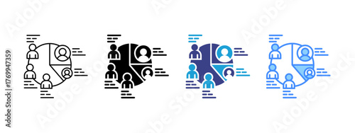 Segment   icon set multiple style collection