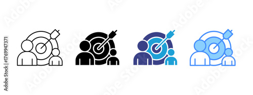 Target icon set multiple style collection