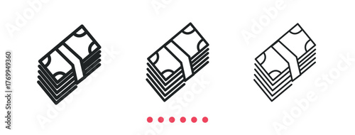 Money icon. Thin line icon vector