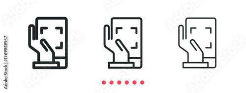 QR code icon. Thin line icon vector