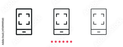 Barcode icon. Thin line icon vector