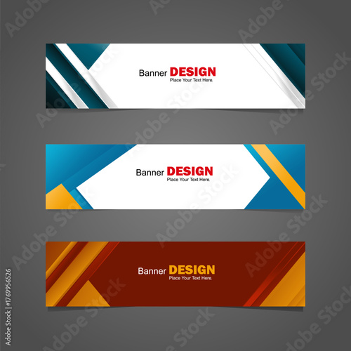 A collection of banner design templates. Perfect for web advertising. Vector illustrations with space for adding images. Free Download A collection of banner design templates. Perfect for web advertising. Vector illustrations with space for adding images. - GFXLoad