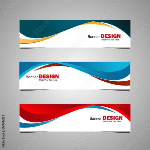 A collection of banner design templates. Perfect for web advertising. Vector illustrations with space for adding images. Free Download A collection of banner design templates. Perfect for web advertising. Vector illustrations with space for adding images. - GFXLoad