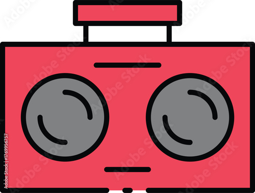 Music icon set with music note, musical instrument, guitar, keyboard, violin, drum, saxophone, trumpet, flute, clarinet icon. Simple lineal color vector