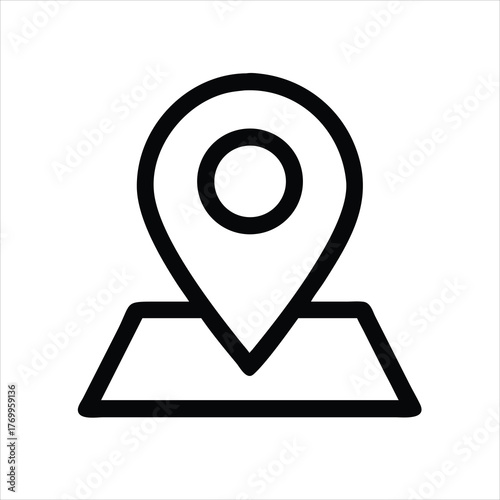 Location flat icon for map apps, travel, and navigation design