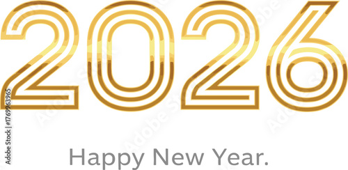 Vibrant 2026 New Year's Greeting with Hypnotic Optical Art Background, Dynamic Graphic Design for Celebrations and Future-Themed Events and Announcements
