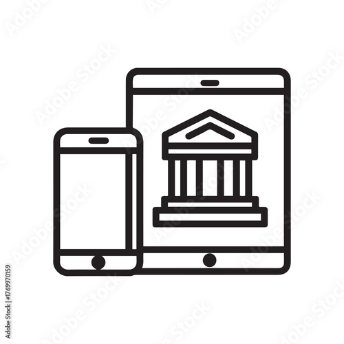 Banking App Icon on Phone and Tablet