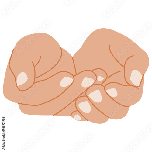 Open hands offering support, care, and generosity, symbolizing kindness, giving, or receiving, conveying human connection and emotional support