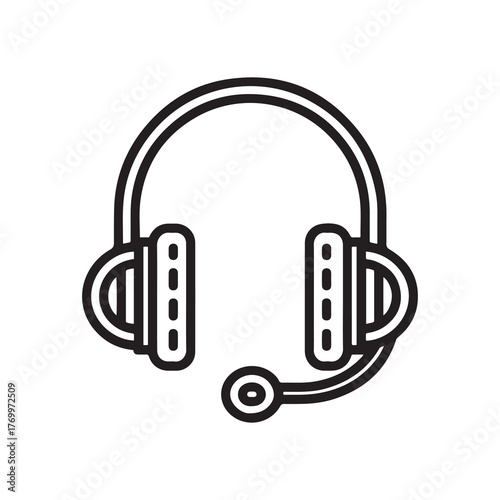 Headset Icon Minimal Style
