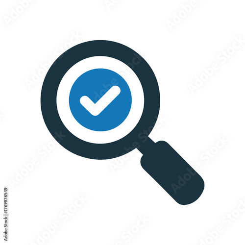 Verified Search or Quality Check Vector Icon