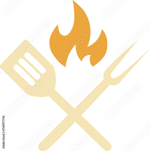 Flame Grilled Chicken Icon – Barbecue Trend 2025


