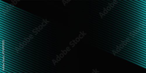 abstract black background with diagonal lines, cyan color