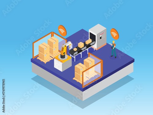 Architecture, Home Design, and Real Estate Blueprint Review 3d isometric vector illustration