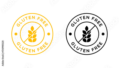 Vector Gluten Free Badge Label