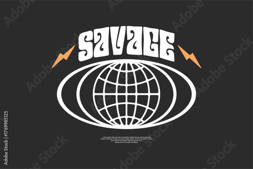 typography streetwear urban fashion template for printing