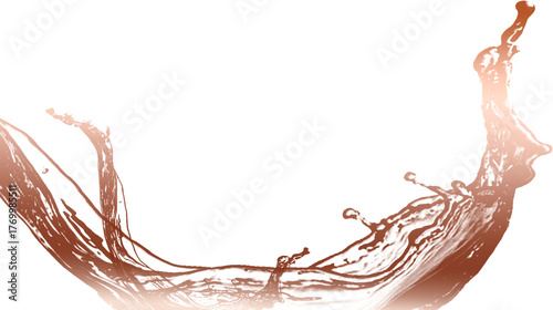 Dynamic Chocolate Splash and Swirl with a Clipping Path Abstract Brown Liquid Speed Motion Shot Melted Cocoa Droplets transparent PNG