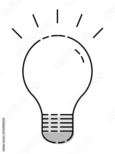 おしゃれな豆電球のアイコン アイデア ひらめき イメージ