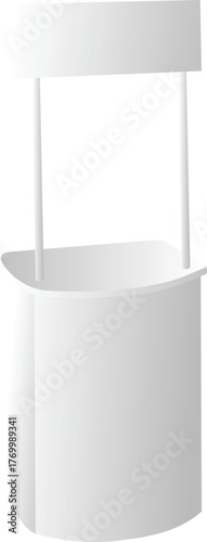 promotional counter table front view