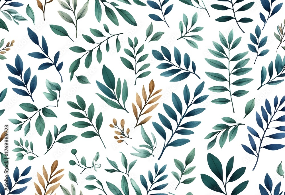 Fototapeta premium seamless background with leaves
