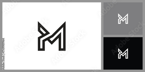 Modern Letter M Icon for Business and Brand Identity