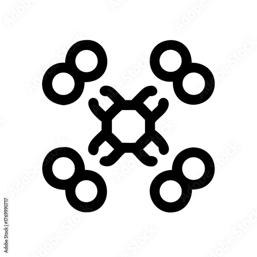 Drone Cluster Network Node Aerial Technology icon set – Drone, Cluster, Network, Node, Aerial, Technology, Connectivity