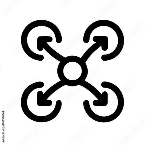 Drone Flow Stream Movement Aerial Technology icon set – Drone, Flow, Stream, Movement, Aerial, Technology, Navigation