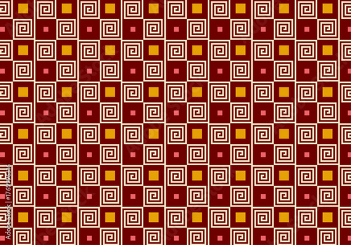 雷紋のポップなパターン柄