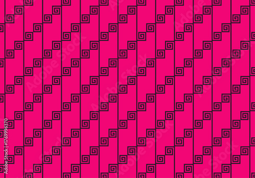 雷紋のポップなパターン柄