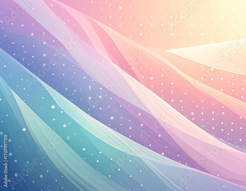 パステル調　グラデーション　光　夢幻的　抽象背景
