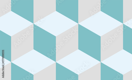 キューブパターン背景イラスト