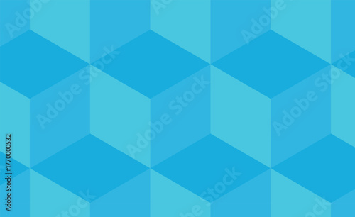 水色のキューブ背景素材