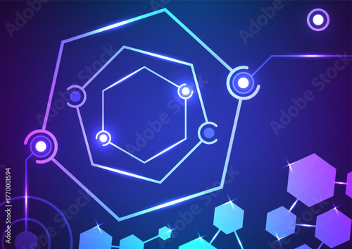 Digital technology circuit background. Business and electronic computer data concept. Design for futuristic network system.