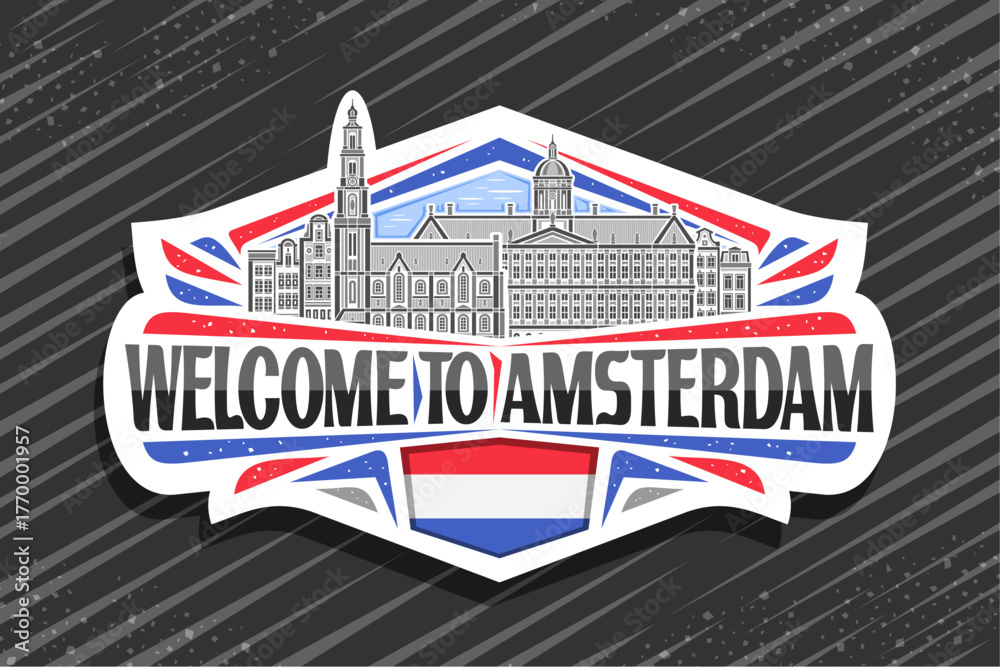 Obraz premium Vector logo for Amsterdam