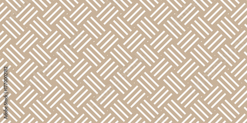 vector seamless pattern with waves overlap fabric triangle brown layer decoration tile and mosaic texture design.