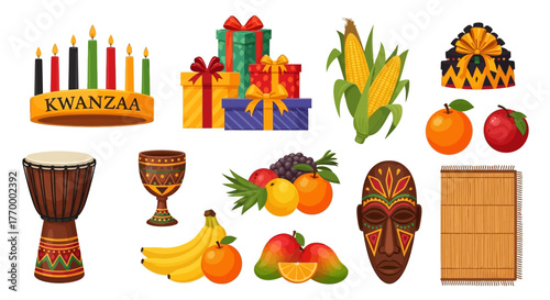 Festive Kwanzaa Celebration A Vibrant Array of Symbols and Traditions