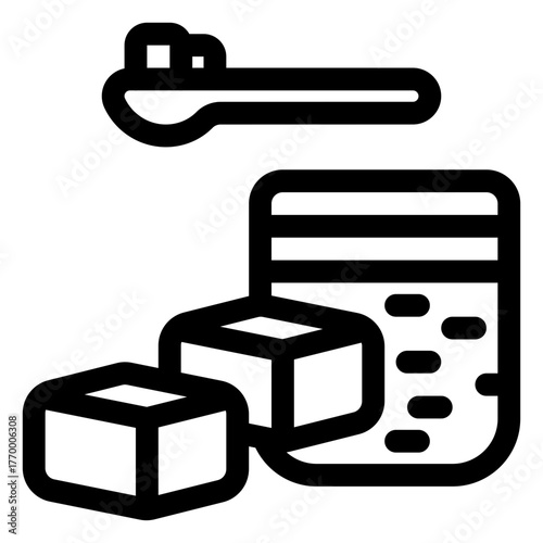 Sugar cubes icon
