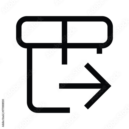 Outline delivery icon for shipping, transport, and order tracking.