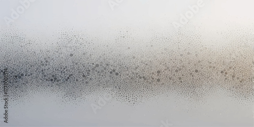 Blue drops of fresh rain water on a wet glass window texture